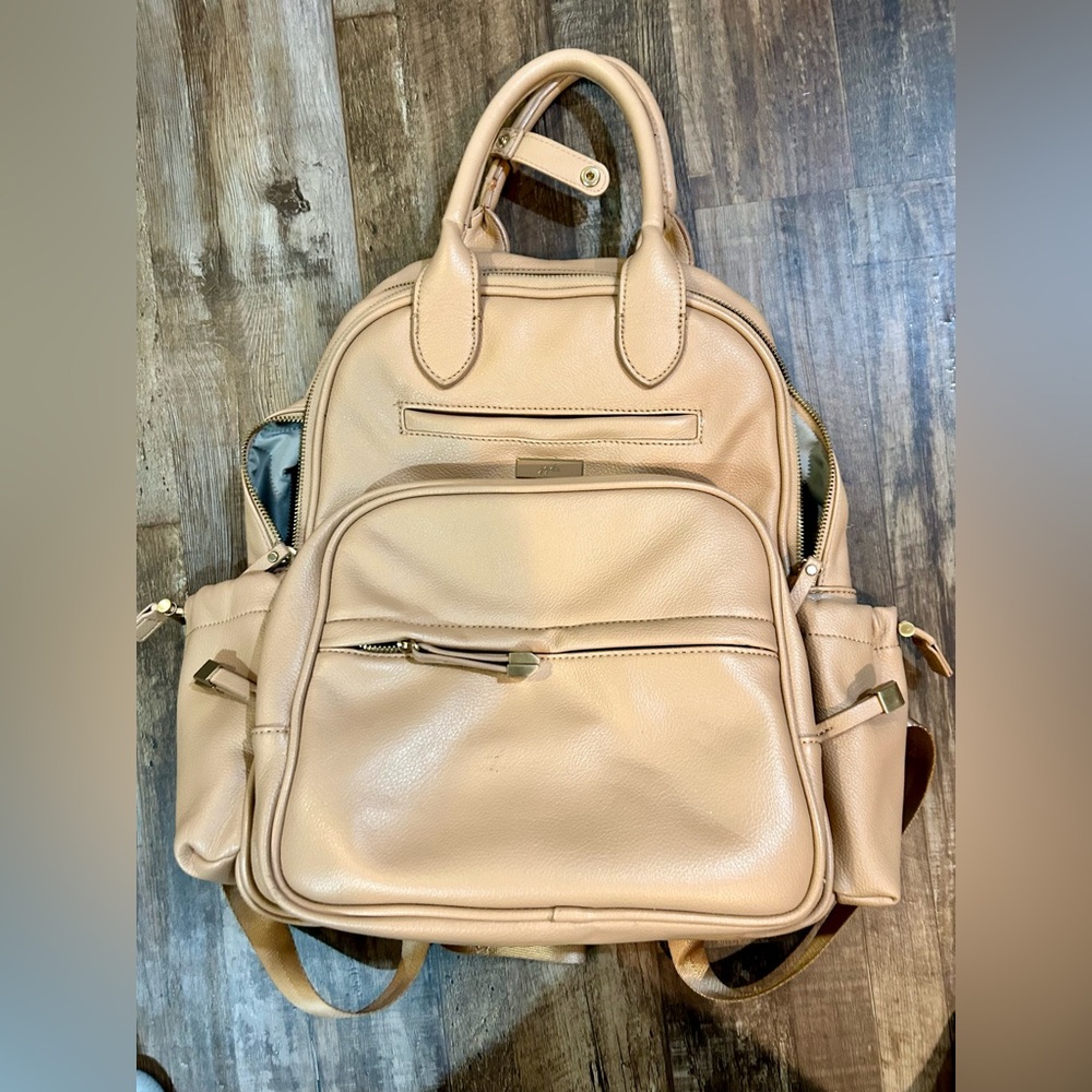 Jujube Million Pockets Backpack Vegan Leather Beige - Picture 2 of 15